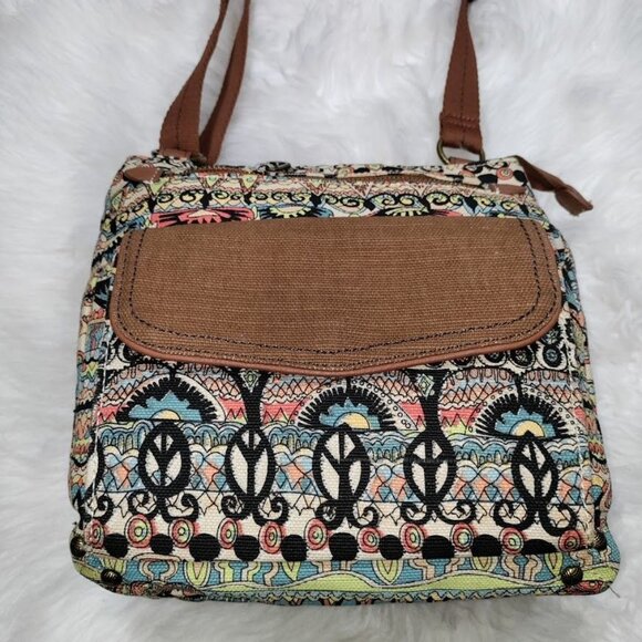 Sakroots City Swing Pack Front Flap Pocket Adjustable Strap Crossbody Bag - Picture 5 of 13